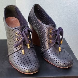 Tory Burch Navy Booties size 9.5